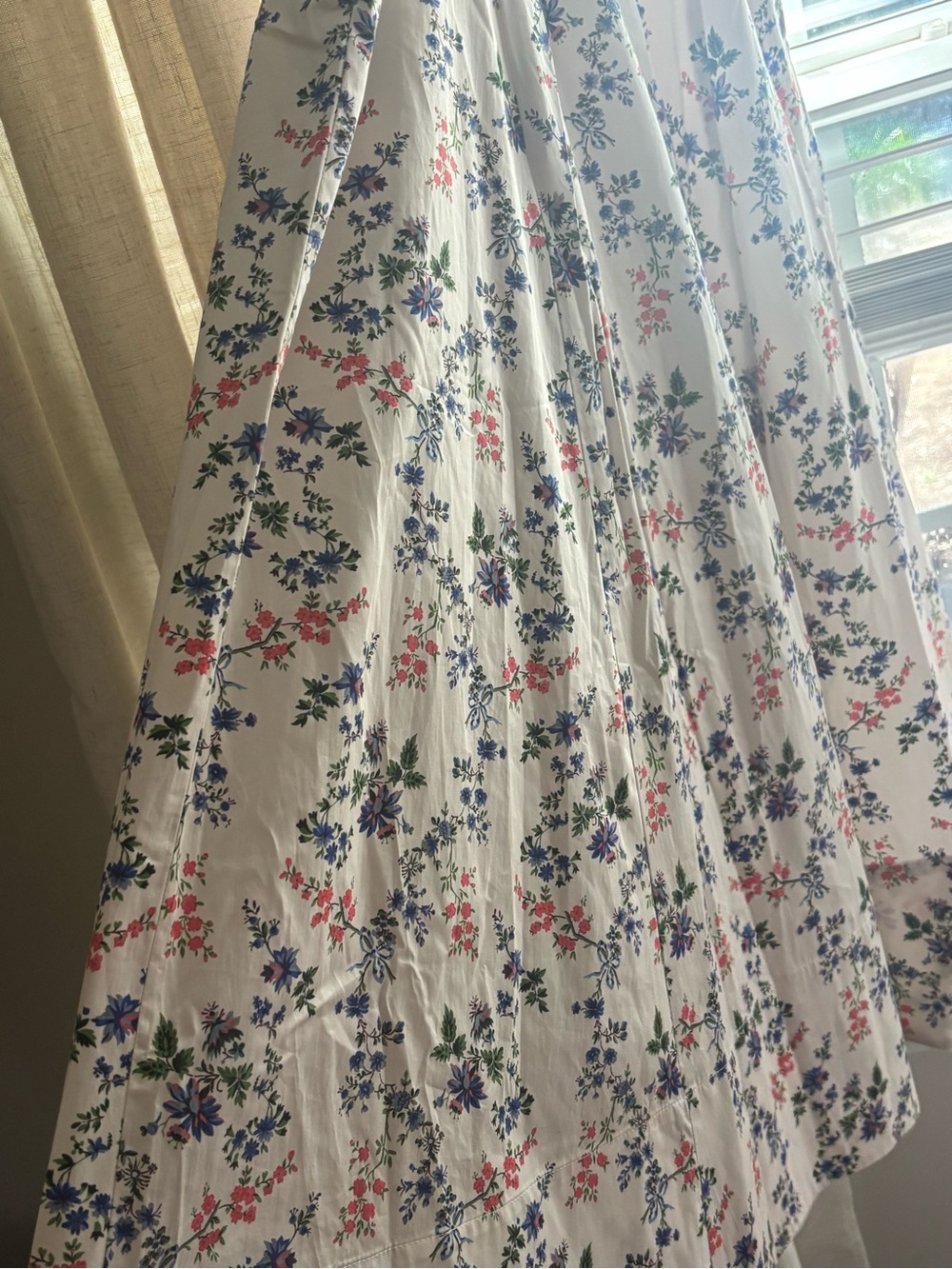 NWT & NEVER WORN: HILL HOUSE SIZE S| The Margot Dress - White Floral Midi Dress - Picture 6 of 8